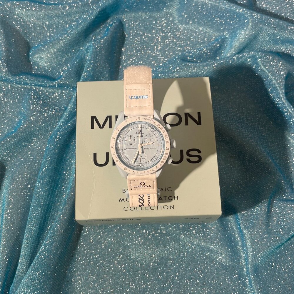 💙Mission to Uranus Bioceramic Moon Swatch SpeedMaster💙